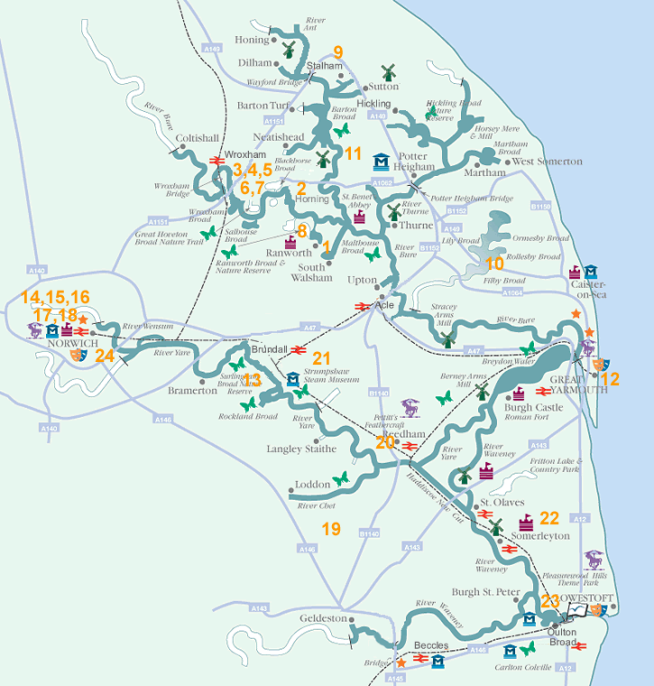 Norfolk Broads Map